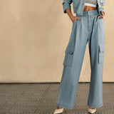 The Denim Slouchy Cargo Pants