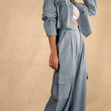 The Denim Slouchy Cargo Pants