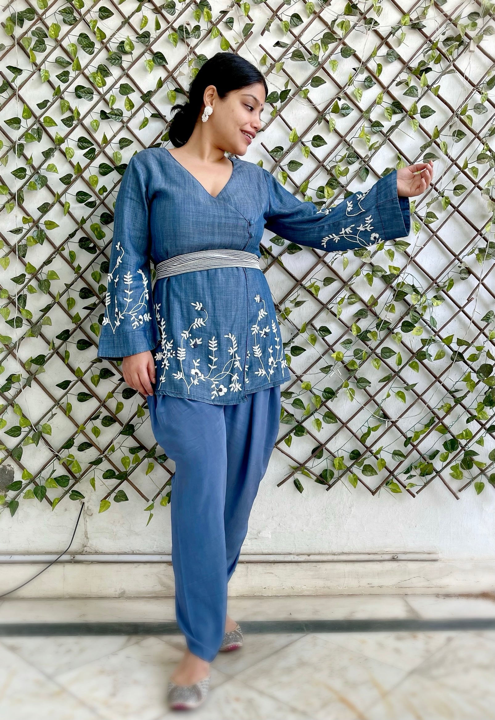 Belted Pearl Infused Festive Coord