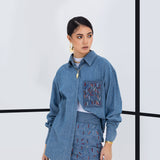 The Abhilasha Multi colour Shirt & Skirt Set